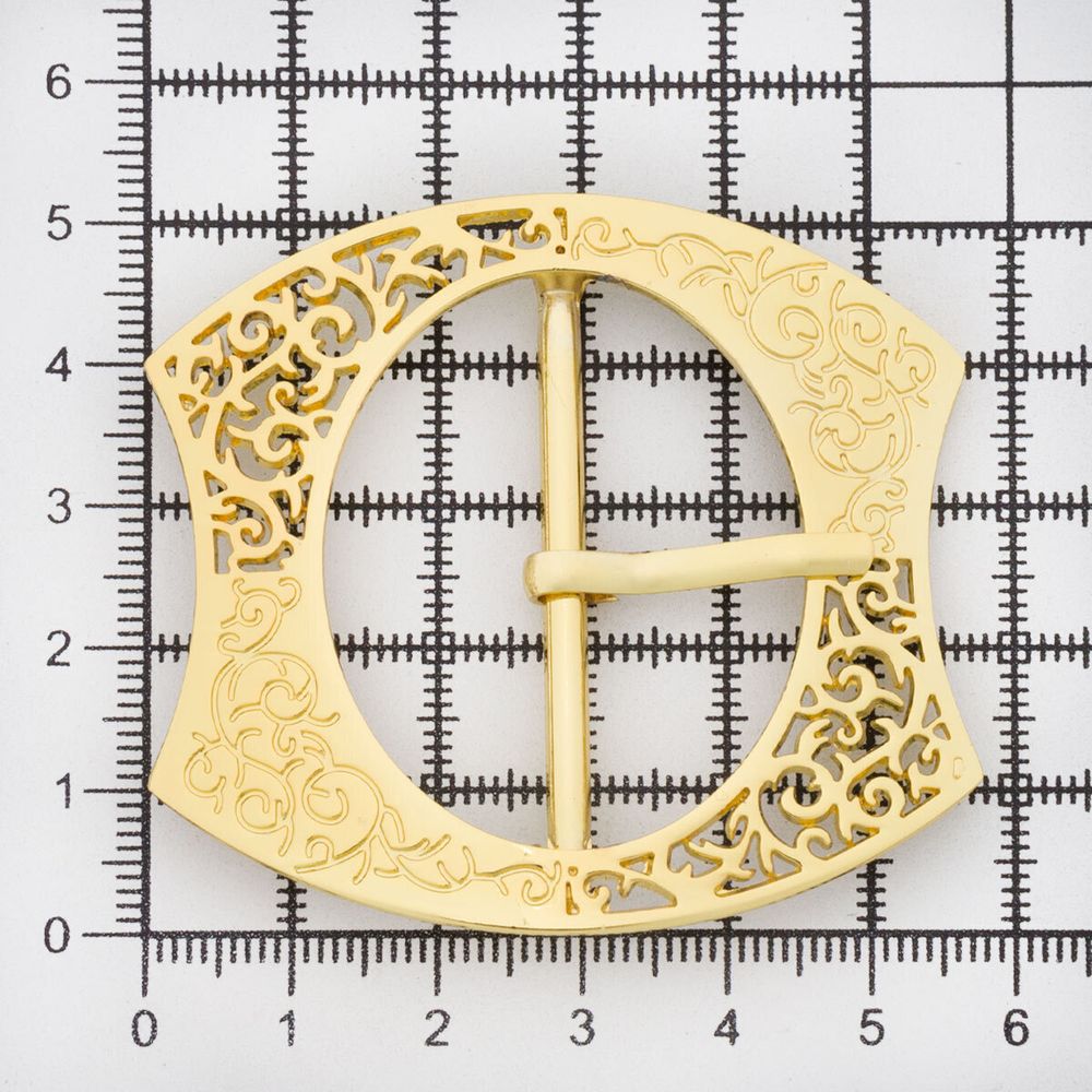 Пряжка ременная металл 40 мм, золото, 4 шт