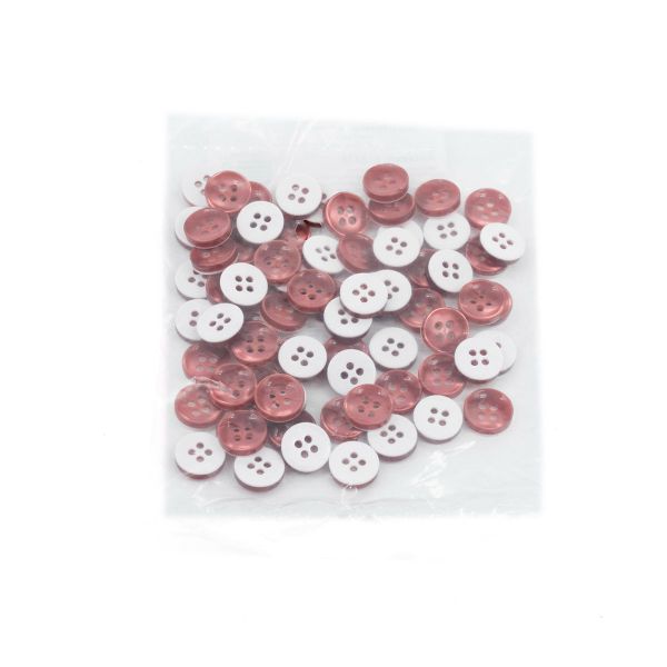 Пуговицы 4 прокола 18L (11мм), (col.20 красный), 72 шт