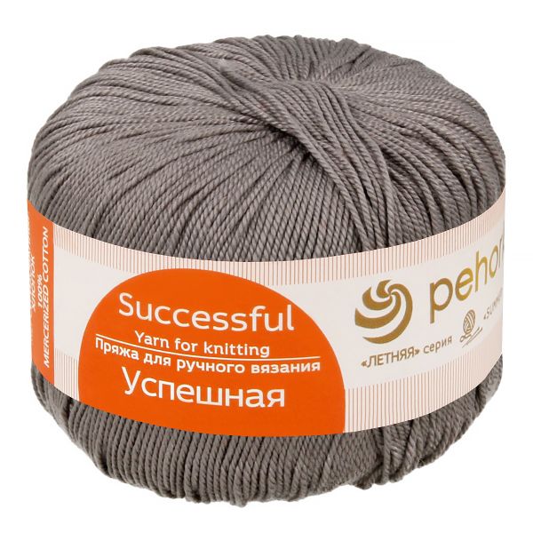 Пряжа Пехорка Успешная / уп.10 мот. по 50 г, 220 м, цв.393 св.маренго