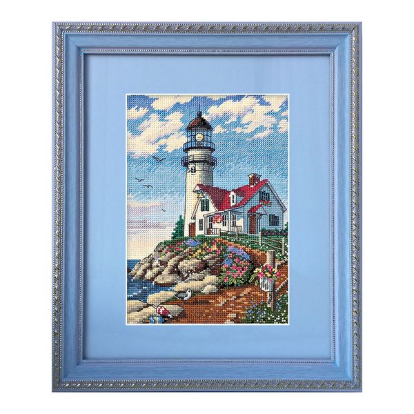 Набор для вышивания нитками Dimensions, Маяк на скалистом мысе, 13х18 см