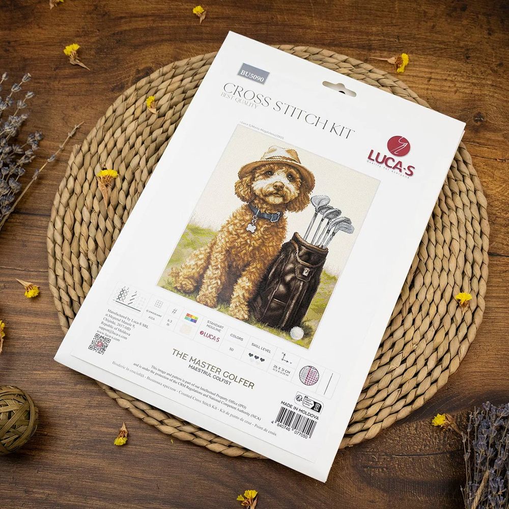 Набор для вышивания нитками Luca-S, Мастер игры в гольф, 26х31см