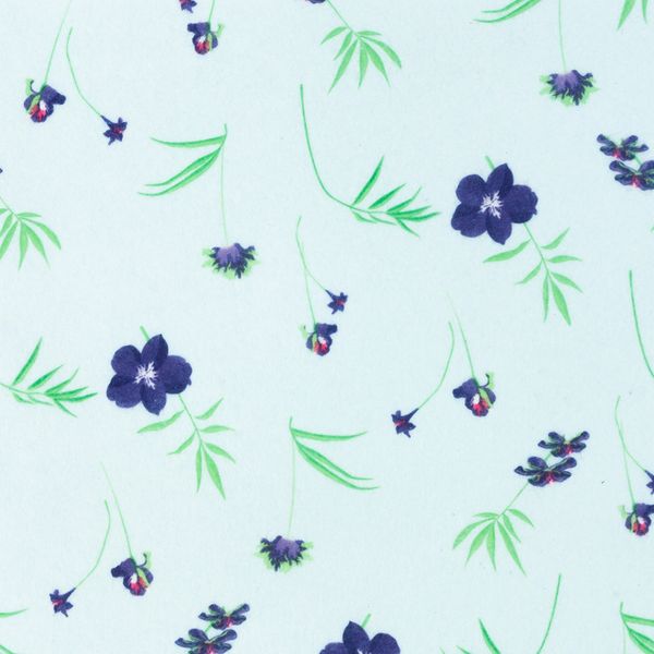 Фетр рулонный мягкий 1.0 мм, 150 см, рул. 10 метров, (FCR10), CPF102 цветы/фиолетов, Blitz