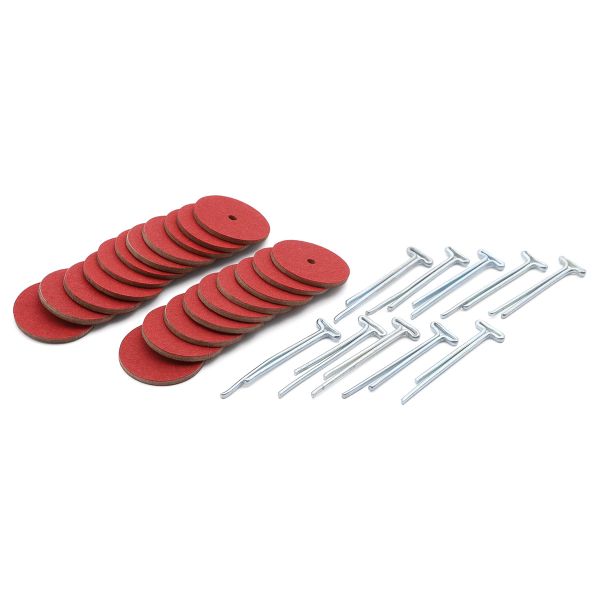 Набор креплений: диск из фибры 20мм (20 шт), Т-шплинт 2х25мм (10 шт)