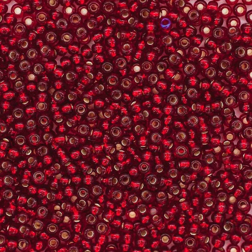 Бисер Preciosa прозрачный, серебряный центр 10/0 (2.3 мм), 100 г (5х20 г), цв. 97090