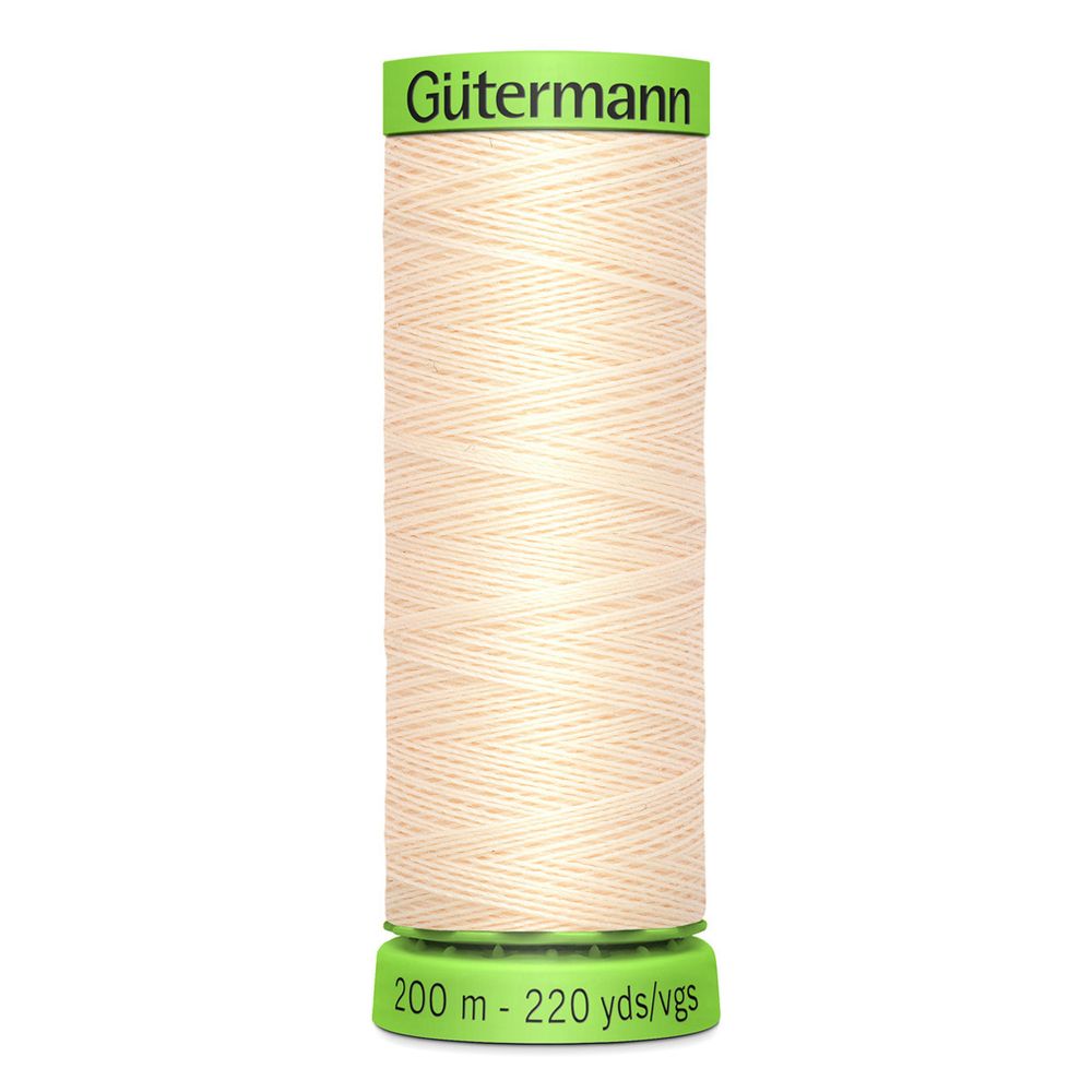 Нитки для тонких тканей Gutermann Extra Fine 150, 200м, 414 св.кремово-бежевый, 5 катушек