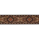 Лента (тесьма) жаккардовая 25.0 мм / 10±0.5 метров, черный/коричневый, Gamma TRJ-119(46)