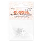 Швензы 12х14 мм, 10 шт (5х2 шт), 01 под серебро, белый, Zlatka FMK-H14