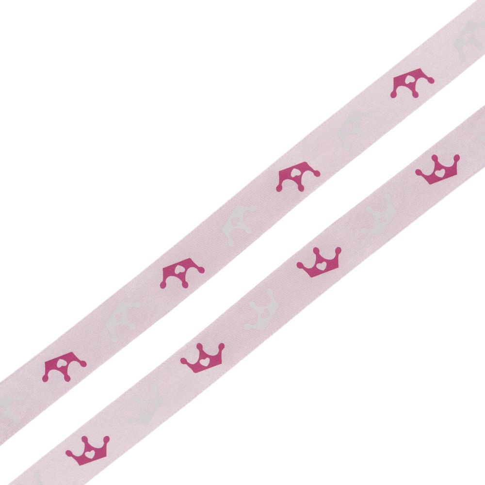 Лента атласная с рисунком 15.0 мм / 3 метра, Короны, Globus