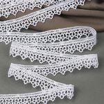 Кружево гипюр (плетёное) 15 мм диз.8GB0731 цв.01 белый, уп.9м, Kruzhevo