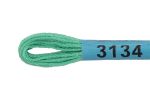 Мулине Gamma 100% хлопок, цв.3134 св.зеленый, 24 мотка по 8 метров