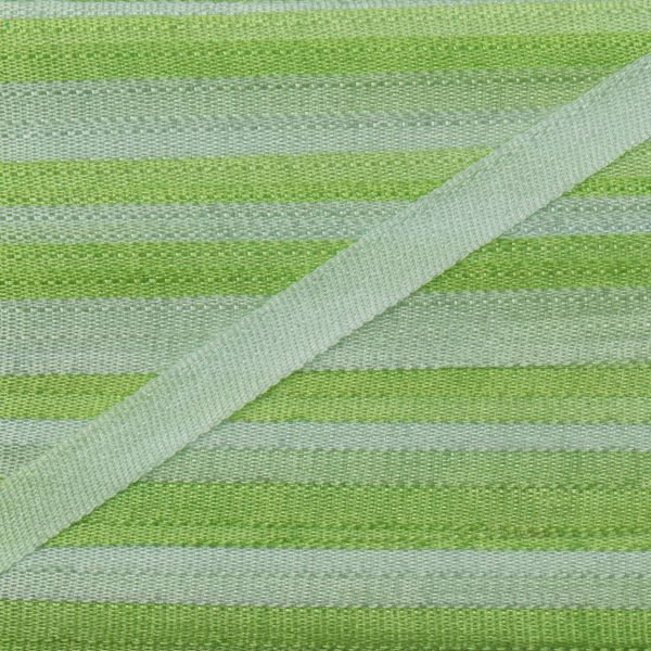 Лента (тесьма) шелковая 4.0 мм / 45.5±0.5 метров, M032 бл. салатовый/салатовый, Gamma SRM-4