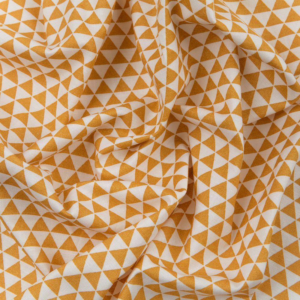 Ткань для пэчворка PEPPY БАБУШКИН СУНДУЧОК ФАСОВКА 100х112 см, 140±5 100% хлопок, БС-43 треугольники св.коричневый, Peppy БАБУШКИН СУНДУЧОК