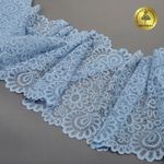Кружево бельевое эластичное 205 мм / 3 м, TBY.YSTL00839, цв.L3090 голубой, Kruzhevo