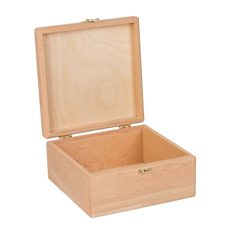 Заготовка деревянная Шкатулка, бук, 20х20х9 см, квадратная, бук,-04 Mr.Carving