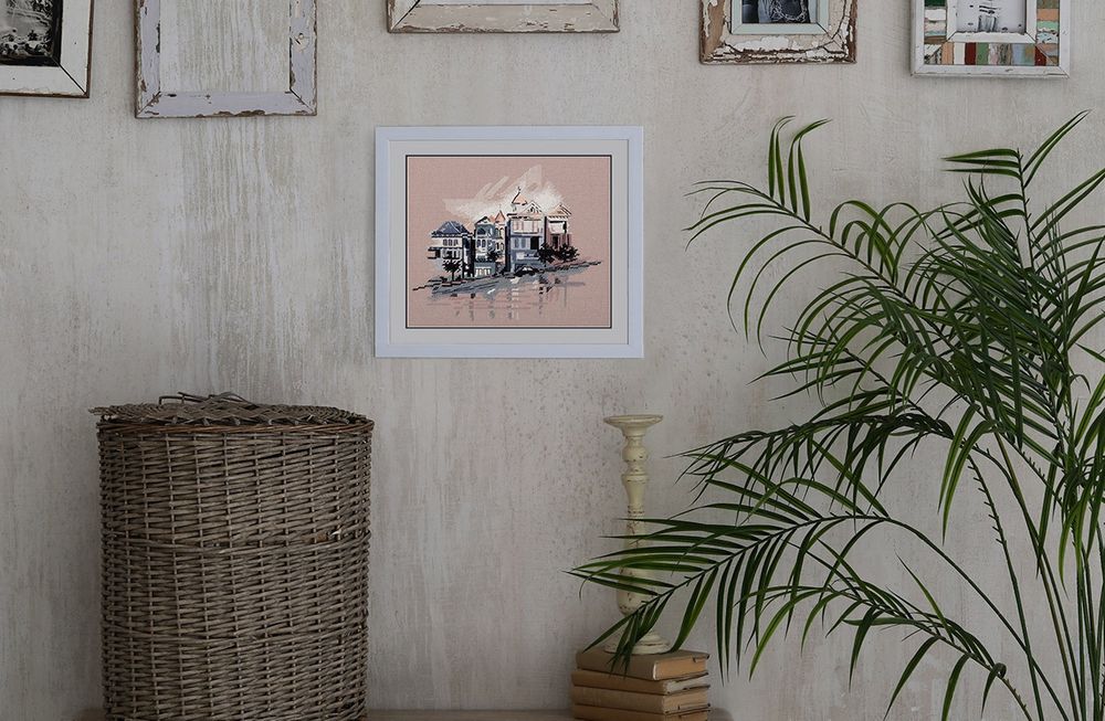 Набор для вышивания нитками Panna, Улица Штайнер, 21х18 см