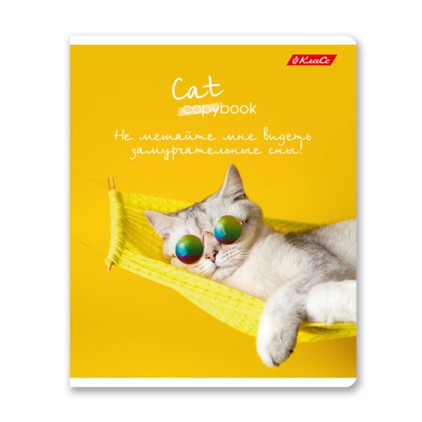 Тетрадь ученическая общая, A5+ 96 л. на скобе 60 г/м², белизна 100%, 5 шт, клетка в термоусадочной пленке, 000790 Улыбмяус, Светоч 96ТЕТк-001