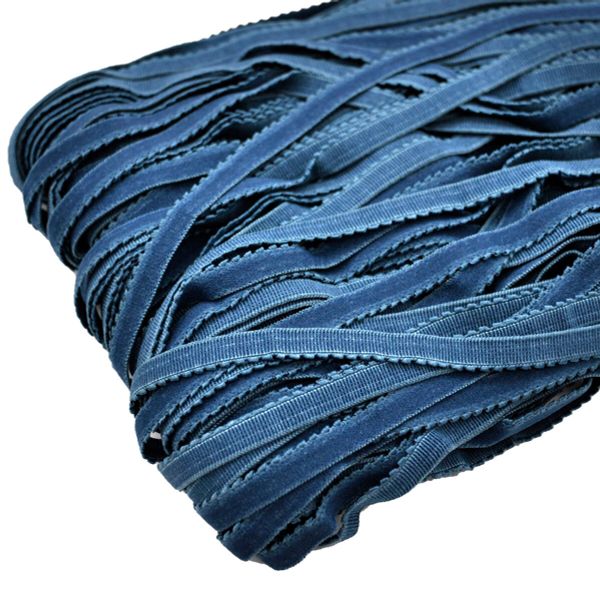 Резинка бельевая (ажурная) 8.0 мм / 50 метров, морская волна