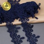 Кружево гипюр (плетёное) 65 мм, диз. 119, цв.3 т.синий, уп. 9 м, Kruzhevo