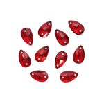 Хрустальные стразы пришивные формы капля, красный 7х12 мм 10 шт/упак., ХК006НН712