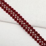 Тесьма отделочная вязаная 15 мм, 10 м, (красный)