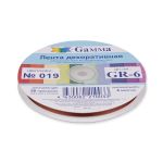 Лента репсовая (в рубчик) 6.0 мм / 45.5 метров, 019 капучино, Gamma GR-06