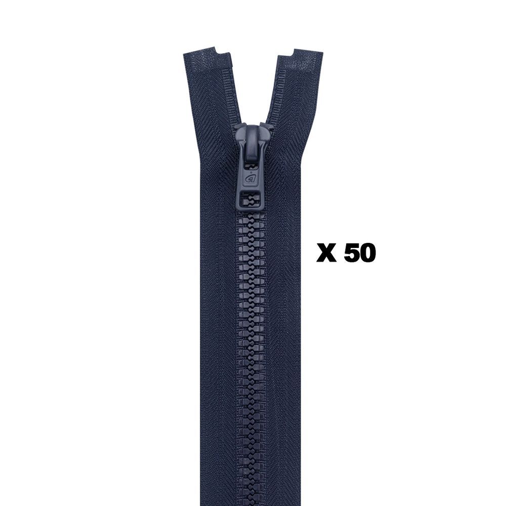 Молния трактор Arta Т6 (6 мм) 1 зам., разъем., 60 см, (2076), A058 т.синий, НОВЫЙ МАТОВЫЙ ЗАМОК, уп.50 штук