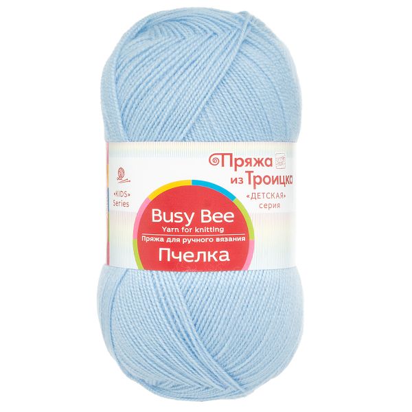 Пряжа Троицкая Пчелка / уп.10 мот. по 100 г, 500 м, 05 голубой