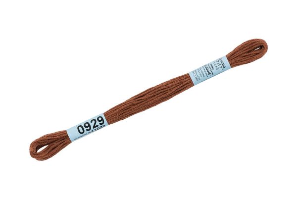 Мулине Gamma 100% хлопок, цв.0929 коричневый, 24 мотка по 8 метров