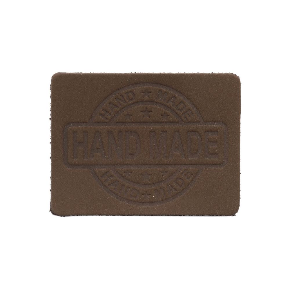Термоаппликация из кожи Hand Made 7х5,25см, 100% кожа, 42 темно-коричневый