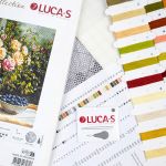Набор для вышивания нитками Luca-S B719, Ваза с розами и черникой, 35х35см