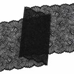 Кружево бельевое эластичное 240 мм / 13.72 м, цв. C580 черный