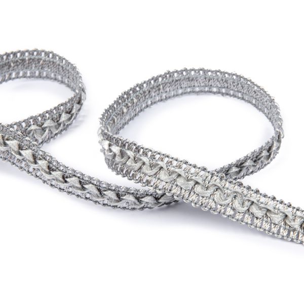 Тесьма декоративная Gamma Самбоса GSL-201 13 мм, 33 м, 139 серый