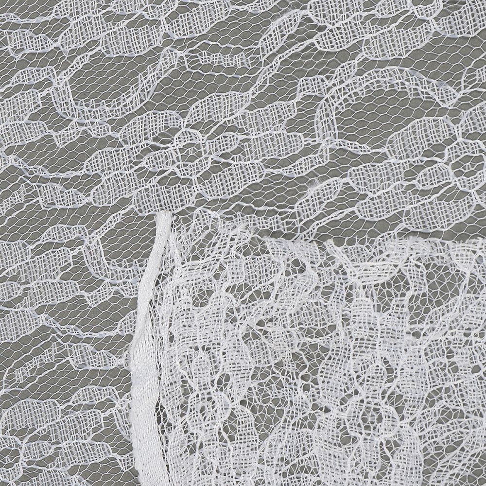 Ткань кружевная гипюр 35 г/м², 150 см / 45 метров, TBY.M0187.01, цв.белый