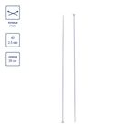 Спицы прямые металл ⌀2.5 мм, 35 см, розовый, Gamma CNK