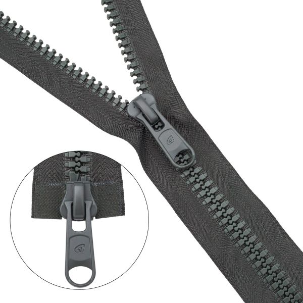 Молния трактор Arta Т8 (8 мм) 2 зам., разъем., 70 см, (2080), A315 графит, НОВЫЙ МАТОВЫЙ ЗАМОК, уп.5 штук