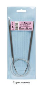 Спицы круговые металл ⌀6,0 мм, 60 см, с металлической леской, Gamma MKF