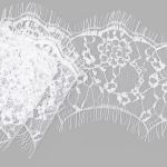 Кружево шантильи (реснички) на сетке 100 мм, белый, 3 метра, S090489