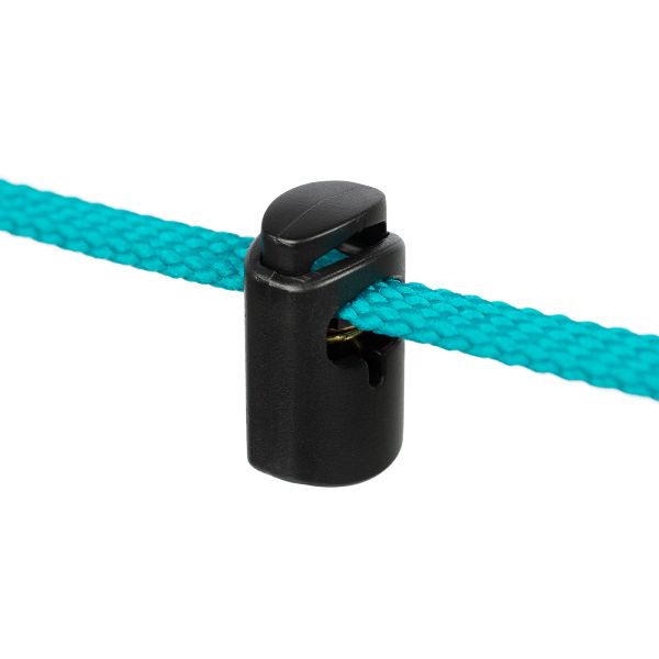 Фиксатор (зажим) для шнура пластик 1 отв., ⌀5.5 мм, 24 шт, №01 черный, Micron A 2297L