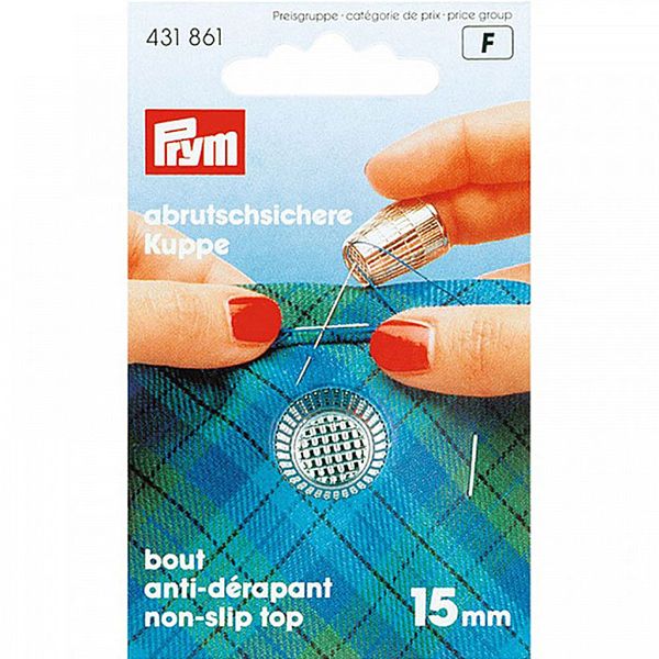 Напёрсток цинковый сплав, 1 шт, 15 мм, под серебро, Prym 431861