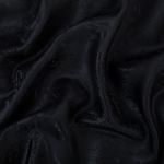 Ткань подкладочная (таффета) с рисунком 96 г/м², 100х145 см, 110 черный (растительный орнамент), Gamma JTR