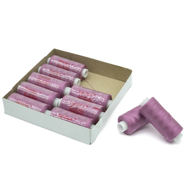 Нитки швейные бытовые Bestex 40/2, 365 м (400 ярд) / 10 кат., 296 темная фуксия