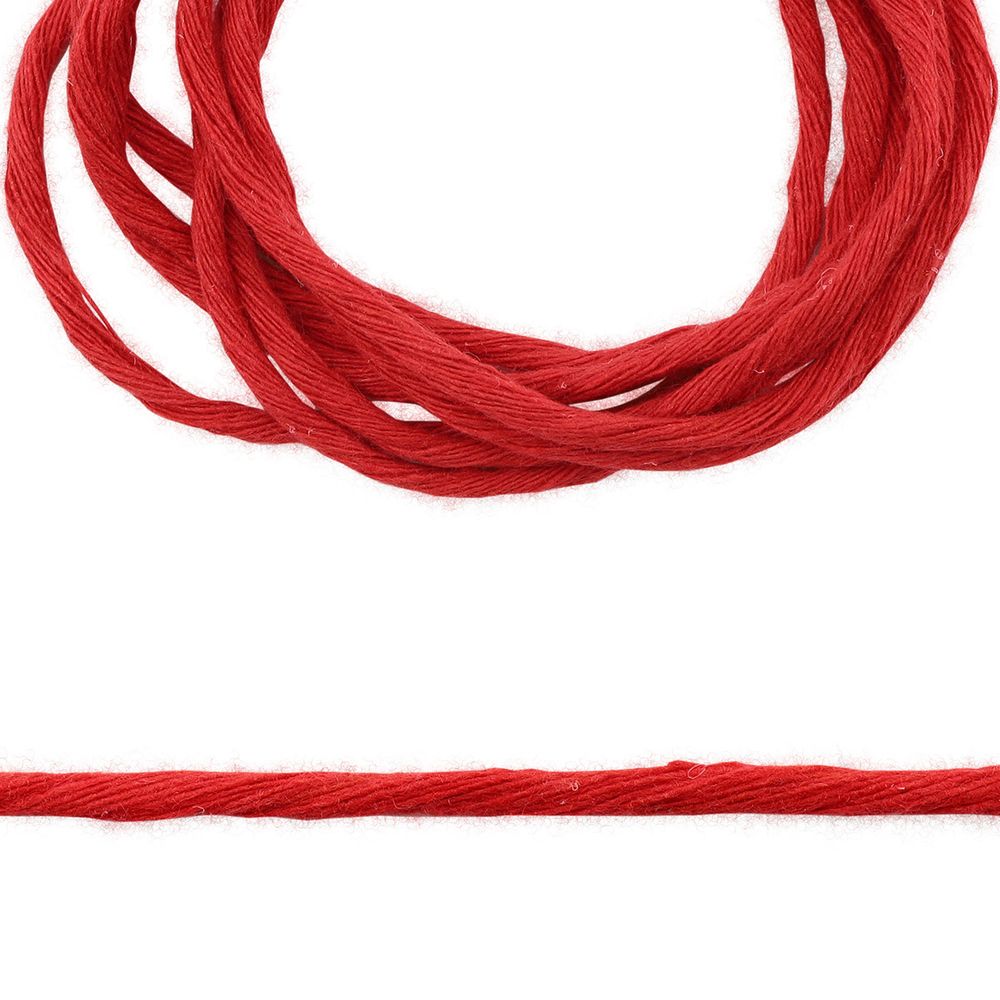 Шпагат х/б ⌀2-3 мм, 50 м, 1500 текс, красный, 70098