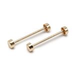 Шпилька для сумки металл L-40мм/10мм с таблеткой ⌀10мм, золото ГР, 66782, 10 шт