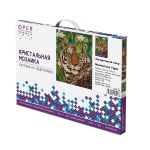 Алмазная (кристальная) мозаика Фрея ALPD-107, на подрамнике Загадочный тигр, 30х40 см