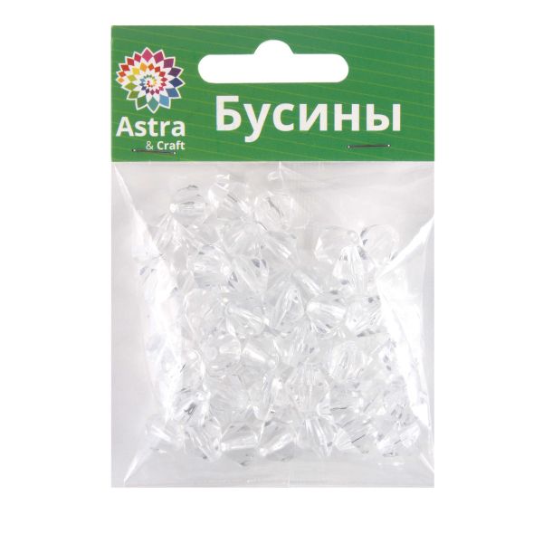 Бусины акрил ⌀10 мм, 25 г, ромбовидные, Astra&Craft, 1