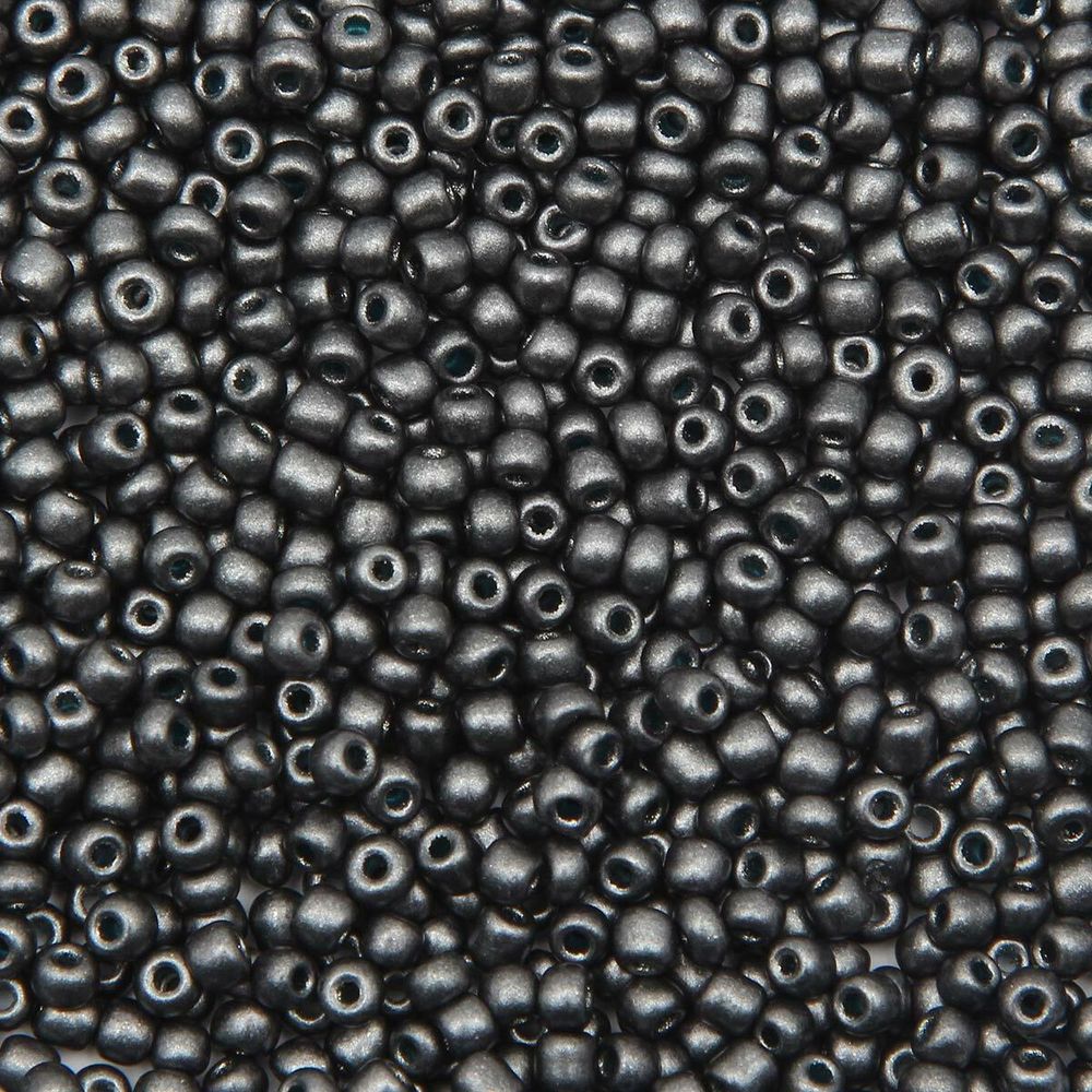 Бисер Astra&Craft 11/0 (2.1 мм), 200 г (10х20 г), цв. 922 графит/непрозрачный, матовый