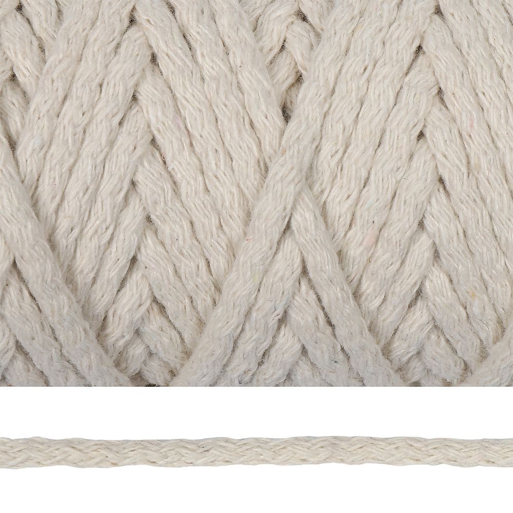 Шнур круглый х/б ⌀5.0 мм / 50 метров, 2112 неокр. хлопок Шнур круглый х/б ⌀5.0 мм / 50 метров, 2112 неокр. хлопок