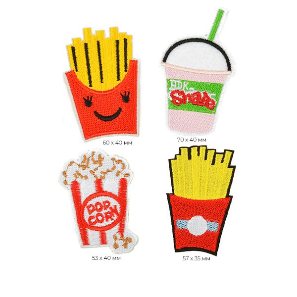 Термоаппликация в наборе V16 Фастфуд уп. 4 шт