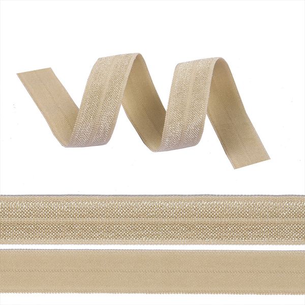 Резинка бельевая (окантовочная) блестящая 15.0 мм / 50 метров, F307 св.бежевый