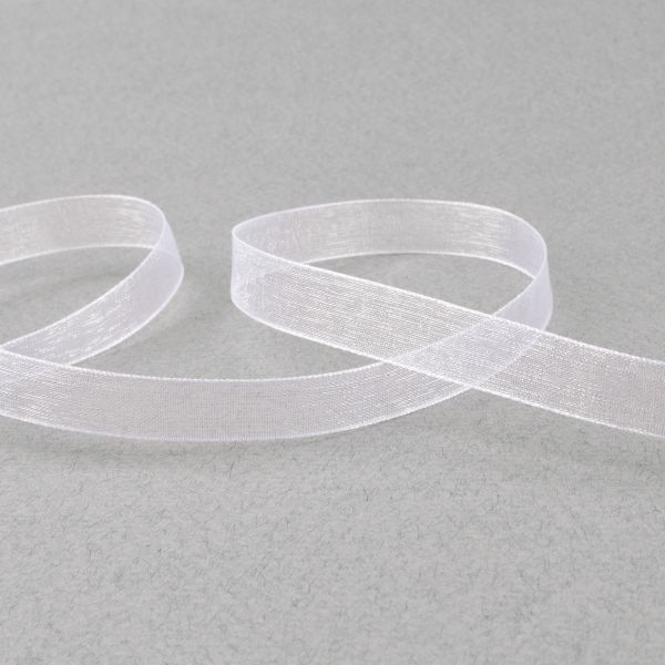Лента капроновая (органза) 10.0 мм / 22.8±1 метра, 001 белый, Blitz OR-10